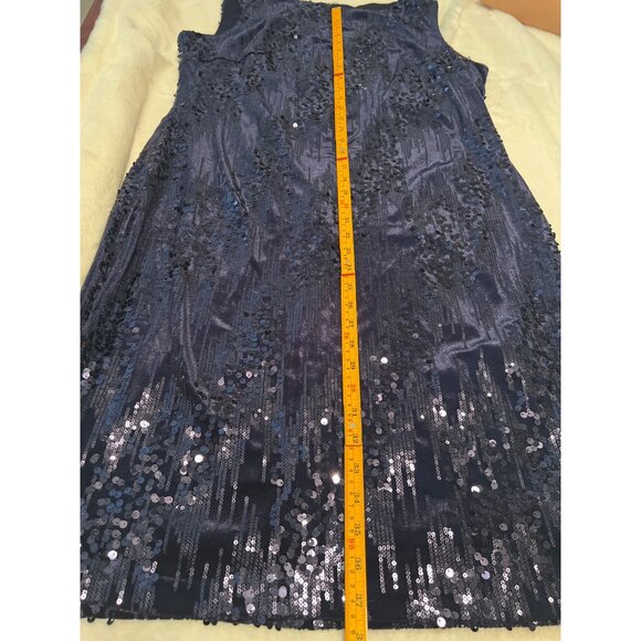 Jackie Jon‎ Blue Sequin Stretch Dress - Size 16 | Party-Ready & Comfortable - Picture 9 of 9